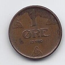 NORWAY 1 ORE 1946 KM # 367 VF