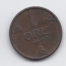 NORWAY 1 ORE 1950 KM # 367 VF