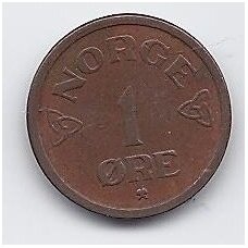 NORWAY 1 ORE 1955 KM # 398 VF
