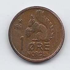 NORWAY 1 ORE 1961 KM # 403 VF