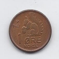 NORWAY 1 ORE 1967 KM # 403 VF