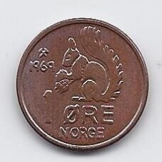 NORWAY 1 ORE 1969 KM # 403 AU