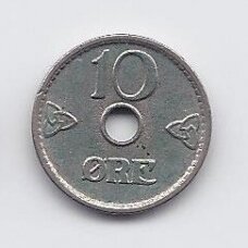 NORWAY 10 ORE 1951 KM # 383 VF