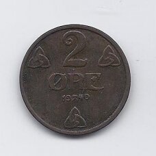NORWAY 2 ORE 1940 KM # 371 VF