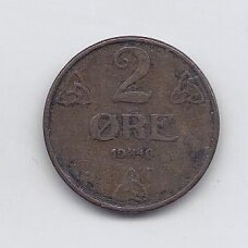 NORWAY 2 ORE 1946 KM # 371 VF