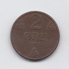 NORWAY 2 ORE 1952 KM # 371 VF NORWAY 2 ORE 1952 KM # 371 VF