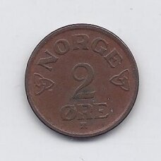 NORWAY 2 ORE 1952 KM # 399 VF NORWAY 2 ORE 1952 KM # 399 VF