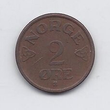 NORWAY 2 ORE 1953 KM # 399 VF NORWAY 2 ORE 1953 KM # 399 VF