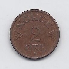 NORWAY 2 ORE 1955 KM # 399 VF NORWAY 2 ORE 1955 KM # 399 VF