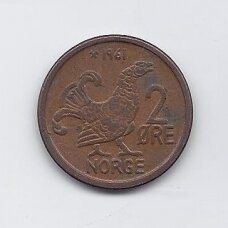 NORWAY 2 ORE 1961 KM # 510 VF NORWAY 2 ORE 1961 KM # 510 VF