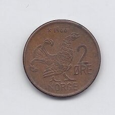 NORWAY 2 ORE 1966 KM # 510 VF NORWAY 2 ORE 1966 KM # 510 VF