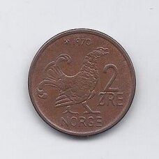 NORWAY 2 ORE 1970 KM # 510 XF NORWAY 2 ORE 1970 KM # 510 XF