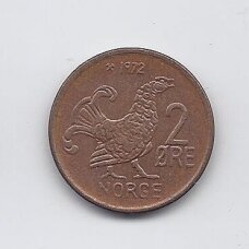 NORWAY 2 ORE 1972 KM # 510 XF NORWAY 2 ORE 1972 KM # 510 XF