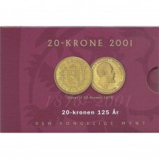 NORWAY 20 KRONER 2001 KM # 453 BU ( coincard)