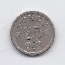 NORWAY 25 ORE 1957 KM # 401 VF NORWAY 25 ORE 1957 KM # 401 VF