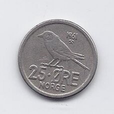 NORWAY 25 ORE 1961 KM # 407 VF NORWAY 25 ORE 1961 KM # 407 VF