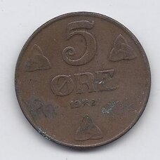 NORWAY 5 ORE 1922 KM # 368 F/VF