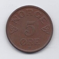 NORWAY 5 ORE 1953 KM # 400 VF