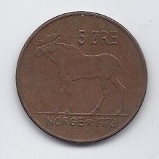 NORWAY 5 ORE 1972 KM # 405 VF