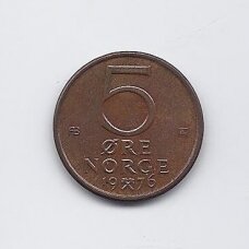 NORWAY 5 ORE 1976 KM # 415 XF