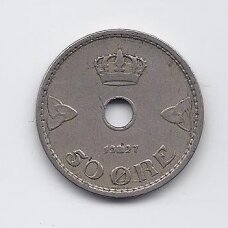 NORWAY 50 ORE 1927 KM # 386 VF