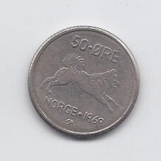 NORWAY 50 ORE 1969 KM # 408 VF