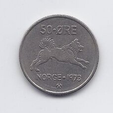 NORWAY 50 ORE 1973 KM # 408 VF