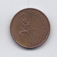 NORWAY 50 ORE 1997 KM # 460 VF NORWAY 50 ORE 1997 KM # 460 VF