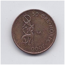 NORWAY 50 ORE 2000 KM # 460 VF NORWAY 50 ORE 2000 KM # 460 VF
