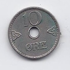 NORVEGIJA 10 ORE 1940 KM # 383 VF