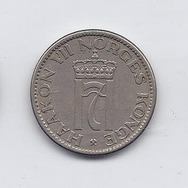 NORVEGIJA 50 ORE 1953 KM # 402 VF 1