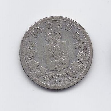 NORVEGIJA 50 ORE 1895 KM # 356 F/VF