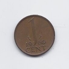 NETHERLANDS 1 CENT 1960 KM # 180 VF