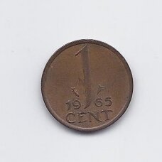 NETHERLANDS 1 CENT 1965 KM # 180 VF NETHERLANDS 1 CENT 1965 KM # 180 VF