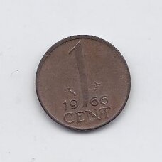 NETHERLANDS 1 CENT 1966 KM # 180 VF NETHERLANDS 1 CENT 1966 KM # 180 VF