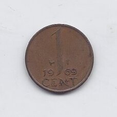 NETHERLANDS 1 CENT 1969 KM # 180 VF (rooster) NETHERLANDS 1 CENT 1969 KM # 180 VF (rooster)