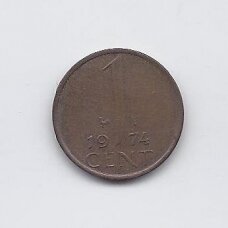 NETHERLANDS 1 CENT 1974 KM # 180 VF NETHERLANDS 1 CENT 1974 KM # 180 VF