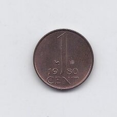 NETHERLANDS 1 CENT 1980 KM # 180 XF NETHERLANDS 1 CENT 1980 KM # 180 XF