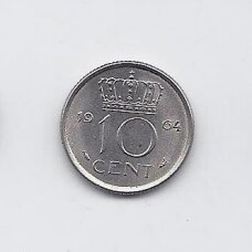 NETHERLANDS 10 CENTS 1964 KM # 182 VF/XF NETHERLANDS 10 CENTS 1964 KM # 182 VF/XF