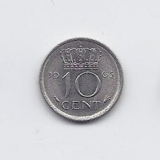 NETHERLANDS 10 CENTS 1965 KM # 182 VF/XF NETHERLANDS 10 CENTS 1965 KM # 182 VF/XF