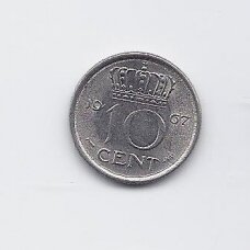 NETHERLANDS 10 CENTS 1967 KM # 182 VF/XF NETHERLANDS 10 CENTS 1967 KM # 182 VF/XF