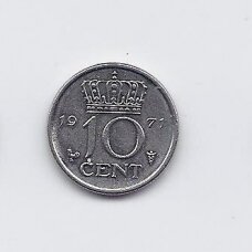 NETHERLANDS 10 CENTS 1971 KM # 182 VF NETHERLANDS 10 CENTS 1971 KM # 182 VF
