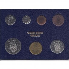 NYDERLANDAI 1980 m. Oficialus bankinis 6 monetų rinkinys