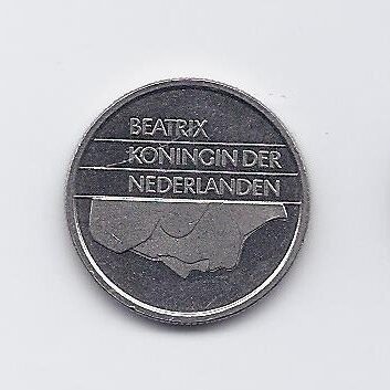 NYDERLANDAI 25 CENTS 1989 KM # 204 XF 1