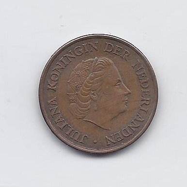 NYDERLANDAI 5 CENTS 1974 KM # 181 VF 1