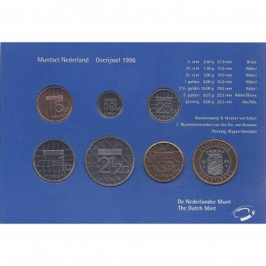 NYDERLANDAI 1996 m. 6 monetų oficialus bankinis rinkinys 1