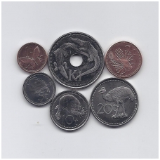 PAPUA NAUJOJI GVINĖJA 2004 - 2005 m. 6 monetų rinkinys