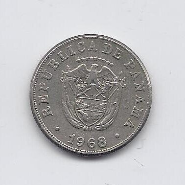 PANAMA 5 CENTESIMOS 1968 KM # 23.2 VF 1
