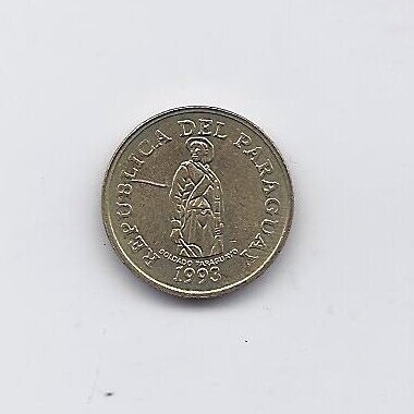 PARAGUAY 1 GUARANI 1993 KM # 192 XF/AU 1