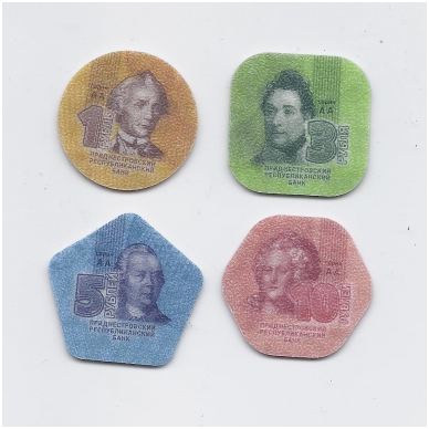 TRANSNISTRIA 4 FULL PLASTIC COINS SET 2014